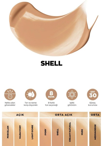 Serum Fondöten Spf30 30 Ml. Shell