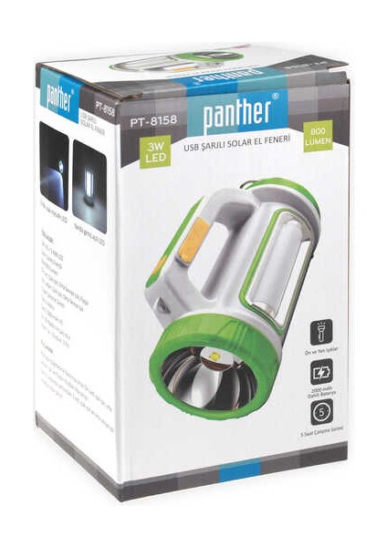 PT-8158 Solar USB Şarjlı El Feneri fırsatları