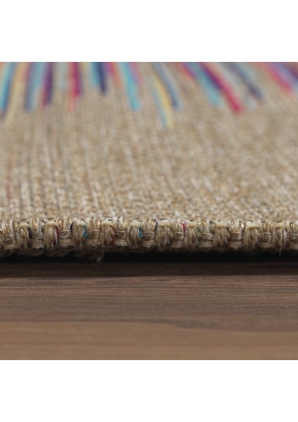 Tokyo 02 Natural Multi Kaymaz Mutfak Halısı Koridor Halısı Dokuma Kilim Balkon Halısı fırsatları