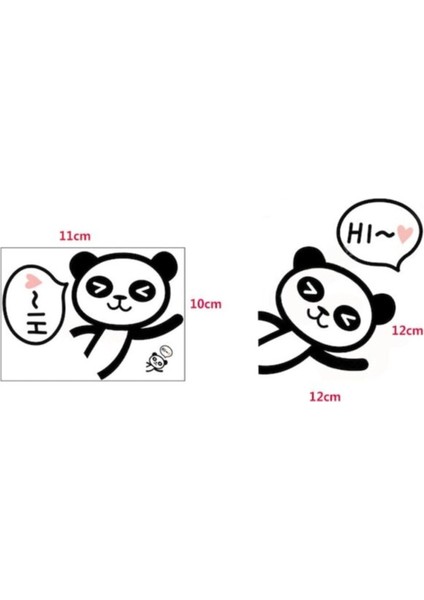 Oturma Odası Anahtarı Sticker Karikatür Panda Baskılı Duvar Dekoru
