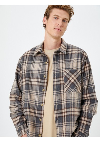 Oduncu Gömleği Klasik Yaka Cep Detaylı Düğmeli