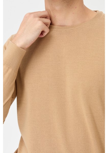 Erkek Basic Sıfır Yaka Ince Triko Kazak S.kahve fırsatları