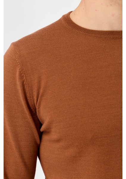 Erkek Basic Sıfır Yaka Ince Triko Kazak K.taba fırsatları