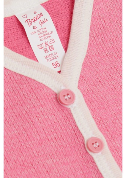 Kız Bebek Yelek Düğmeli 0-9 Ay, Pembe modelleri