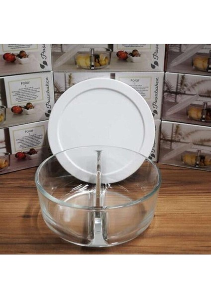 2 Adet Polar 2 Bölmeli Polar Kase Beyaz Kapaklı 530683