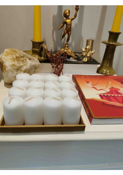 Iv Candles 16'lı Paket Beyaz Bar Mum