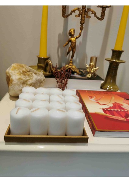Iv Candles 16'lı Paket Beyaz Bar Mum fırsatları