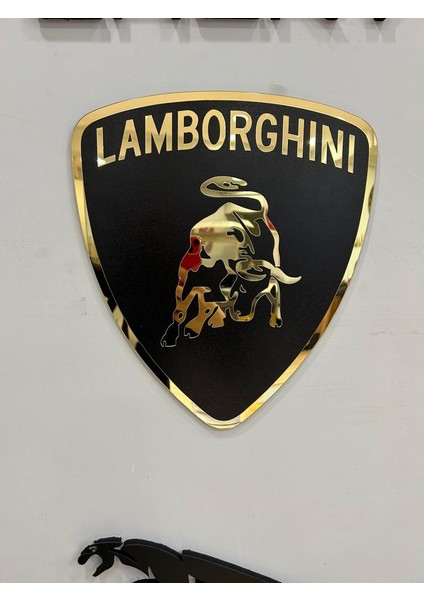 Eha Lazer Lamborghını Logo 3D Duvar Dekoru