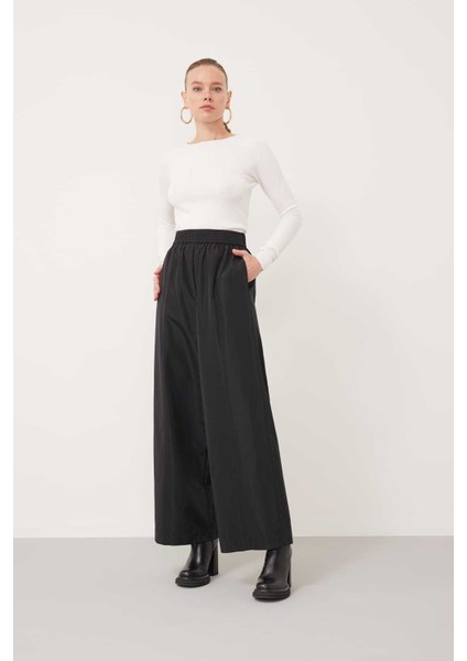 Beli Lastikli Paraşüt Pantolon Siyah K2412051_001