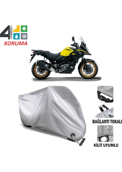 Suzuki V-Strom Dl 650 Branda Motosiklet Brandası Bağlantı ve Kilit Uyumlu
