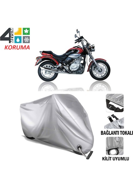Kanuni Tiger 250 Branda Motosiklet Brandası Bağlantı ve Kilit Uyumlu