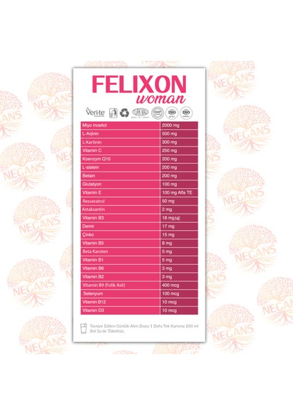 Felixon Woman Multivitamin Gıda Takviyesi