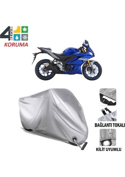 Yamaha Yzf R25 Branda Motosiklet Brandası Bağlantı ve Kilit Uyumlu