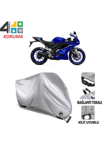 Yamaha Yzf R125 Branda Motosiklet Brandası Bağlantı ve Kilit Uyumlu
