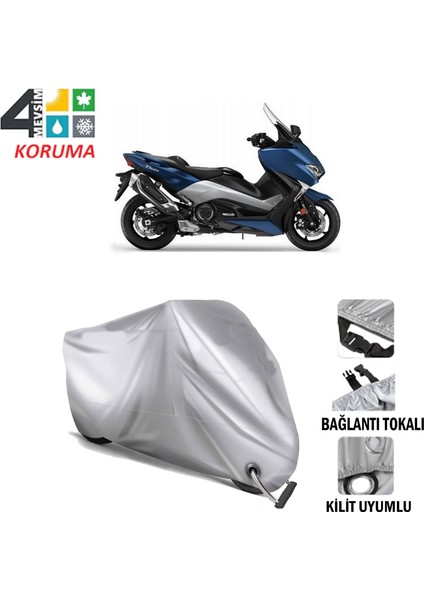 Yamaha Tmax Dx Abs Branda Motosiklet Brandası Bağlantı ve Kilit Uyumlu