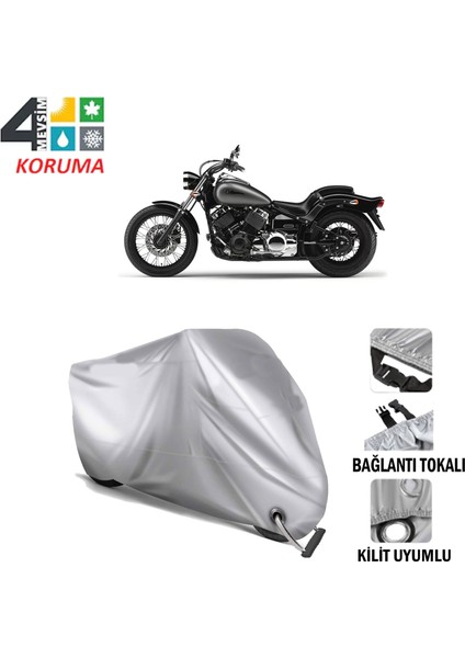 Yamaha Xvs 250 Drag Star Branda Motosiklet Brandası Bağlantı ve Kilit Uyumlu