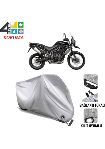 Triumph Tiger 800 Xcx Branda Motosiklet Brandası Bağlantı ve Kilit Uyumlu