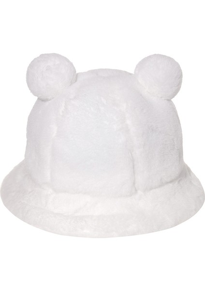 Japon Sonbahar ve Kış Leopar Desenli Ayı Kulaklı Top Peluş Balıkçı Şapkası Kore Versiyonu Sevimli Yumuşak Sıcak Kalınlaştırılmış Artı Kadife Bonsai Şapka (Yurt Dışından)