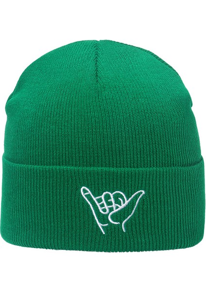 Sonbahar ve Kış Soğuk Şapka Hang Loose Finger Nakış Yün Şapka 666 Jest Kadın ve Erkek (Yurt Dışından)