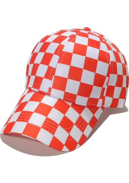 Ilkbahar ve Yaz Güneşlik Açık Hava Rahat Beyzbol Şapkası Geometrik Elmas Ekose Şapka (Yurt Dışından)