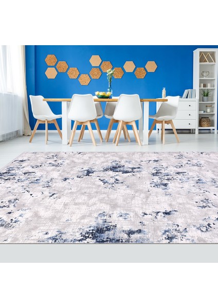 Beyaz Mavi Modern Makine Halısı fiyatları