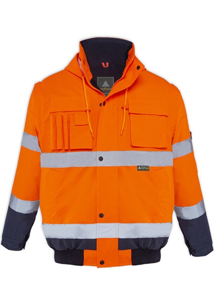 Olympus Multı Hı-Vıs Two-Tone 2 In 1 Bomber Jacket