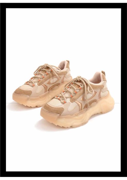 Bej Süet Kadın Sneaker K01948011502