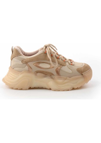 Bej Süet Kadın Sneaker K01948011502 fiyatları