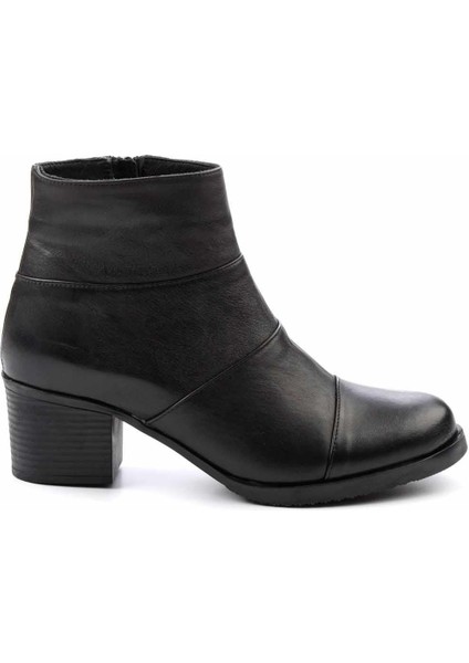Siyah Hakiki Deri Kadın Bot & Bootie K02513322103 fiyatları