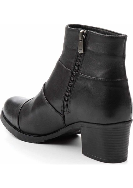 Siyah Hakiki Deri Kadın Bot & Bootie K02513322103 fırsatları
