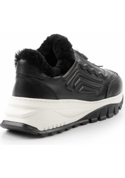 Siyah Hakiki Deri Kadın Sneaker K01410055003 fırsatları