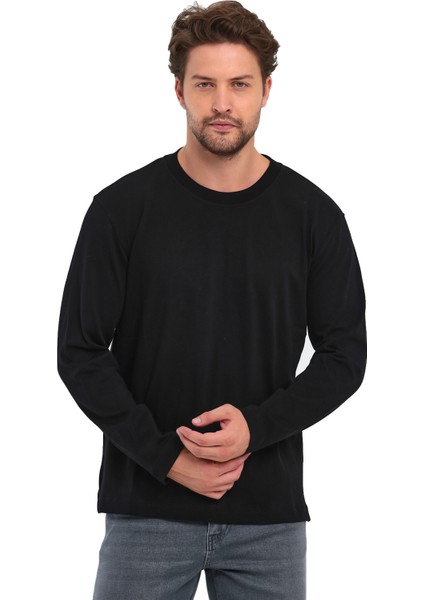 30/2 Süprem % 100 Pamuk Bisiklet Yaka Sweatshirt RD24KE055465