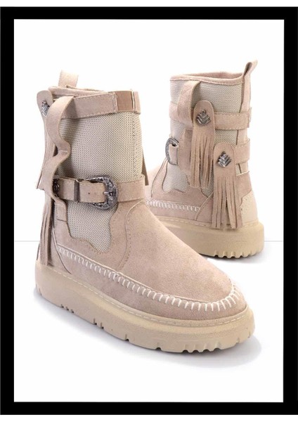 Bej Süet Kadın Bot & Bootie K02991031502