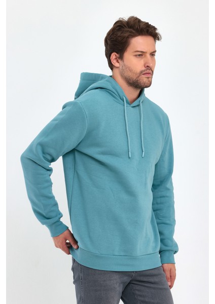 3 Ip Şardonlu Kapuşonlu Cepsiz Sweatshirt RD24KE054902
