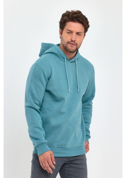 3 Ip Şardonlu Kapuşonlu Cepsiz Sweatshirt RD24KE054902