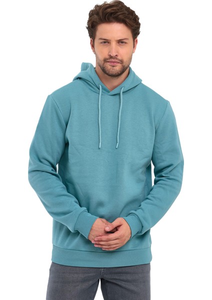 3 Ip Şardonlu Kapuşonlu Cepsiz Sweatshirt RD24KE054902