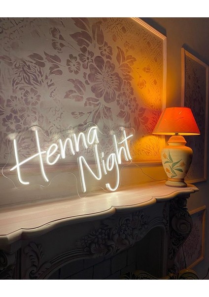 Henna Night Yazılı Neon LED Işıklı Organizasyon Duvar Dekorasyon ÜRÜNÜ(78X79 Cm) fiyatları