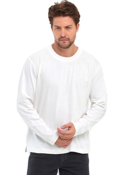 30/2 Süprem % 100 Pamuk Bisiklet Yaka Sweatshirt RD24KE055465