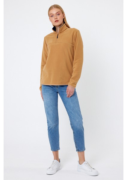 Yarım Fermuarlı Dik Yaka Polar Sweatshirt RD24KE057000 fiyatları