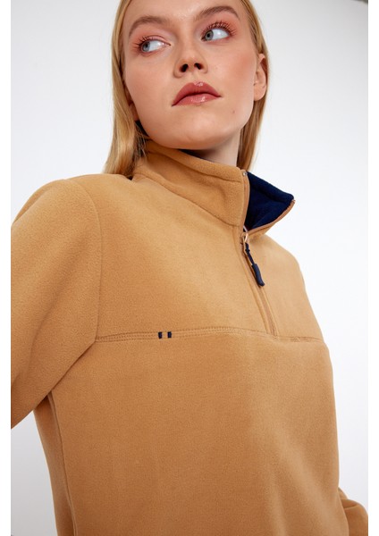 Yarım Fermuarlı Dik Yaka Polar Sweatshirt RD24KE057000 modelleri