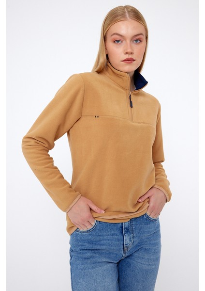 Yarım Fermuarlı Dik Yaka Polar Sweatshirt RD24KE057000 fırsatları