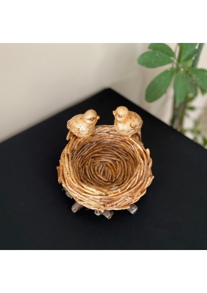 2 Kuşlu Dekoratif Polyester Sepet fiyatları