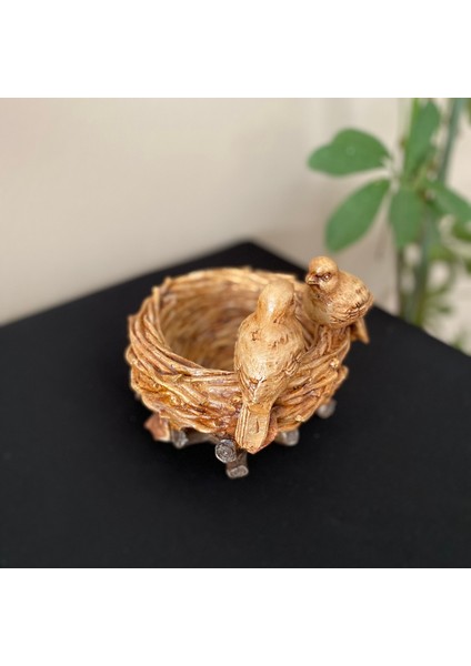 2 Kuşlu Dekoratif Polyester Sepet modelleri