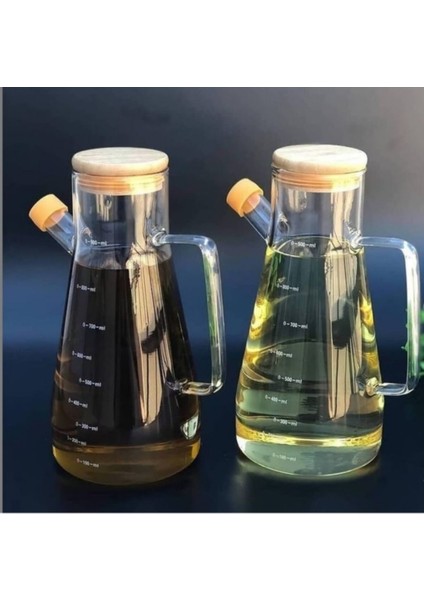 Borosilikat Bambu Sosluk,yağlık 900ML 2 Li ,yağdanlık ,bambu Altlığı Ile Beraber fırsatları