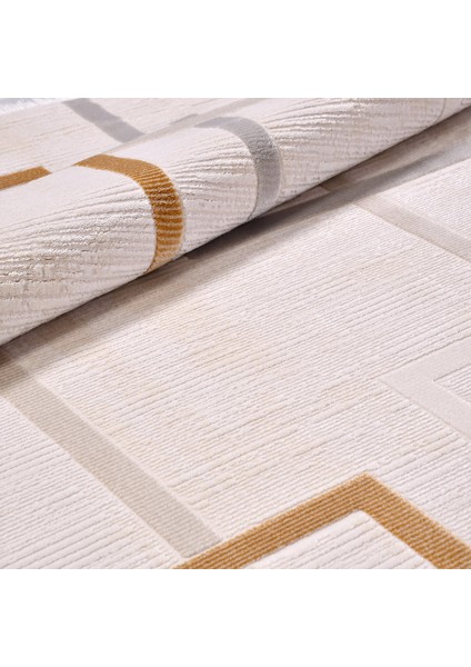 Krem Modern Makine Halısı