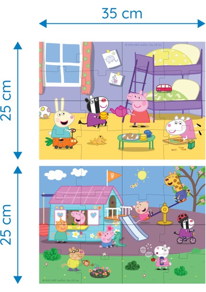 Peppa’s Friends: Çift Taraflı 8 + 2 Puzzle