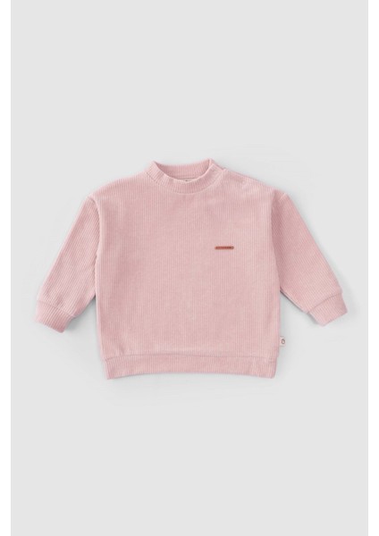 Fitilli Kadife Bebek Eşofman Takımı Pembe fiyatları