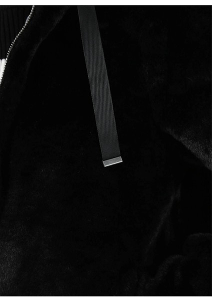 Kadın Ceket Siyah 15260047 Onlvıda Fur Hooded Jacket cc Otw indirimleri