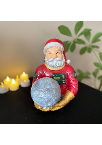 Astronot Noel Baba Yılbaşı Dekoru Biblo