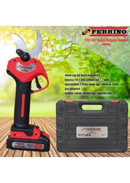 G02 40 mm Akülü Budama Makası 21V 2.0 Ah